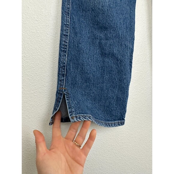 Good American Good Curves Straight Leg Jeans Blue814 Medium Wash Size 30 Stretch - Picture 4 of 9